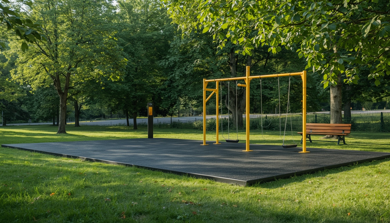 Outdoor fitness circuit program in Norwegian park